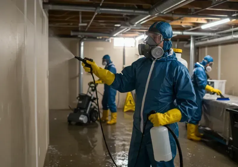 Basement Sanitization and Antimicrobial Treatment process in Brown County, IN